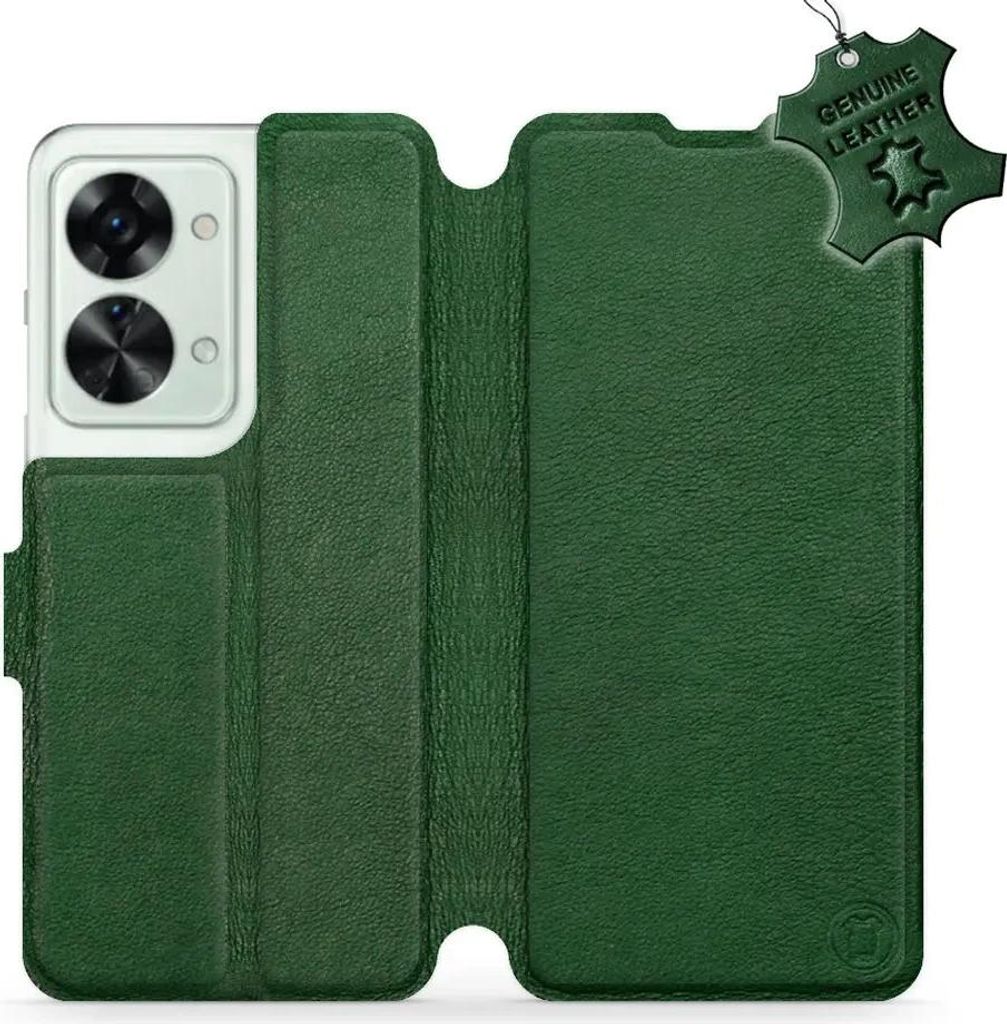 Echtleder Handyhülle für OnePlus Nord 2T, Mobiwear Leather, Grün