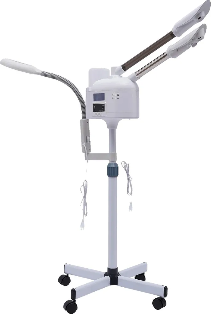 Sauna facial blanc réglable pour soin du visage et nettoyage de peau
