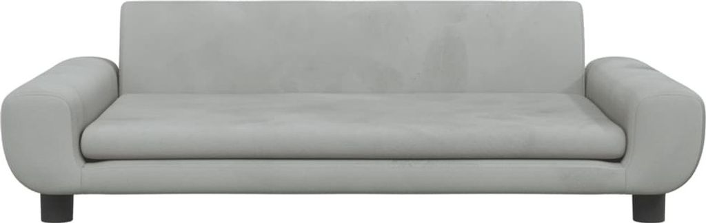 (Robust Möbel) Hundebett Hellgrau 100x54x33cm Samt - CL336512 - Hundebetten