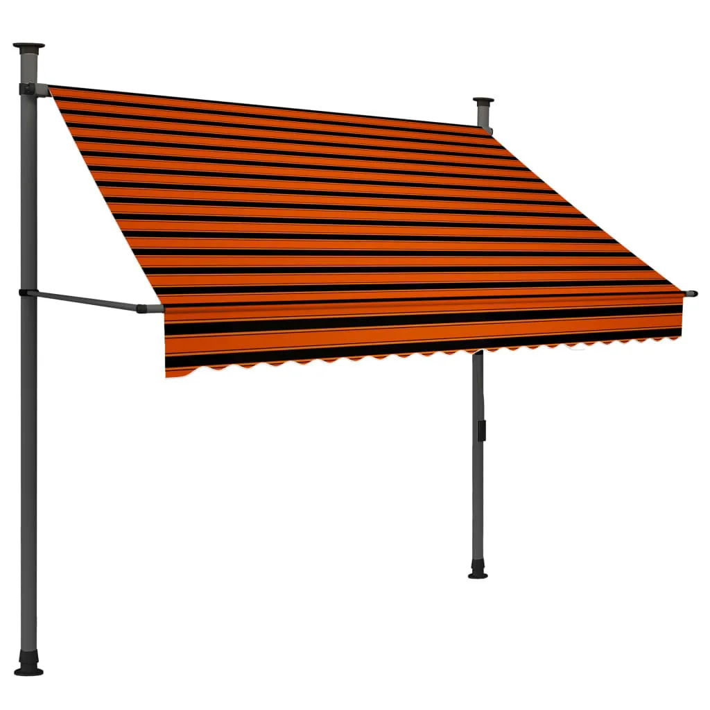 Offerta Tenda da Sole 200cm Manuale con LED - vidaXL Arancione