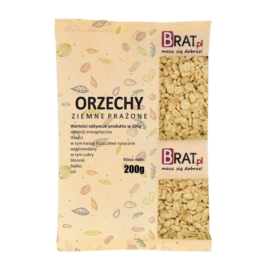 Pražené arašidy 200g Brat.pl Obrázok produktu 