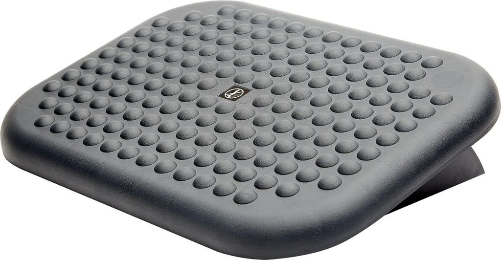 Verstellbare ergonomische Fußstütze für das Büro mit Antirutsch-Massageeffekt - schwarz