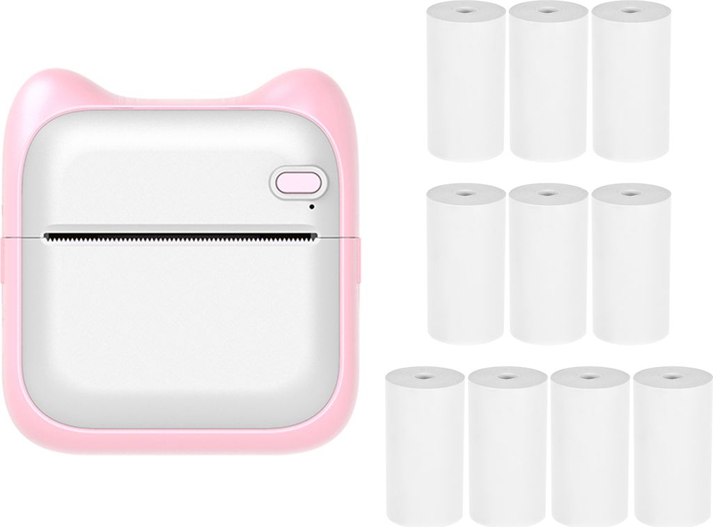 Mini-Taschen-Fotodrucker, tragbarer Thermodrucker, 203 dpi, drahtlose BT-Verbindung, fuer Bildetiketten, DIY-Handwerkslisten, Meno-Notizen, Journal...