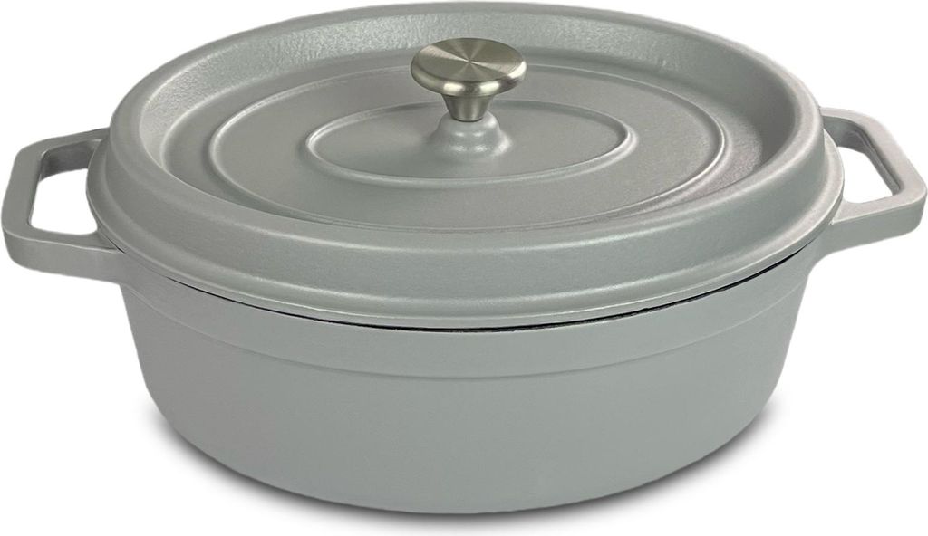 osoltus Bräter oval Gusseisen Schmortopf mit Tropfdeckel Produktbild 