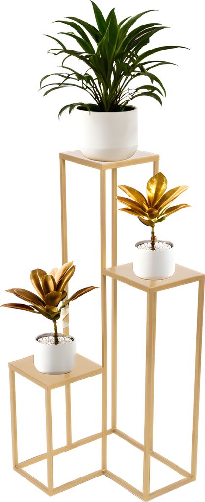 FRAMADO, Pflanzenständer Elle, 3 Etagen, Blumenständer, Produktbild 