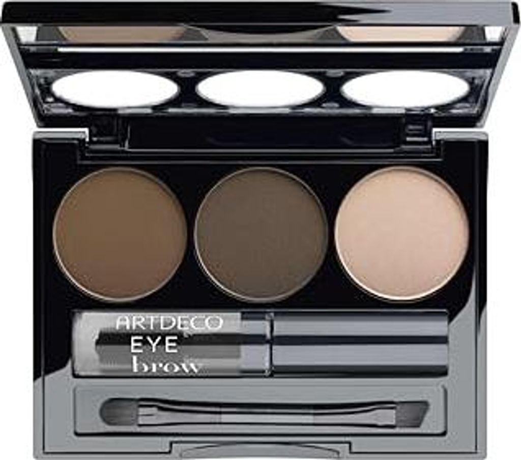 Eye Brow Kit – Praktische Augenbrauen-Palette für definierte, gestylte Brauen mit Spiegel – 1 Stück