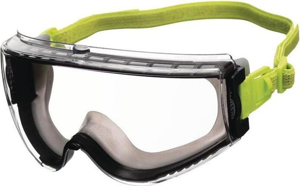 Vollsichtschutzbrille Avatar Plus EN166,EN170,UKCA schwarz/grün,klar Stoffband