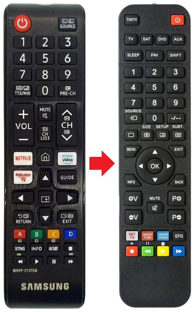 Fernbedienung passend für SAMSUNG UE55RU7025K | UE43RU7092U