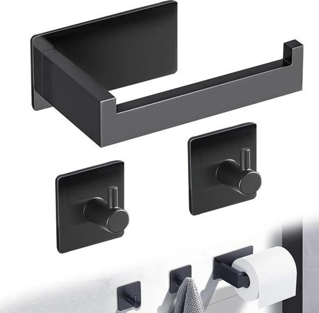Support savon mural en inox avec crochets de douche - Modèle B01-Pure