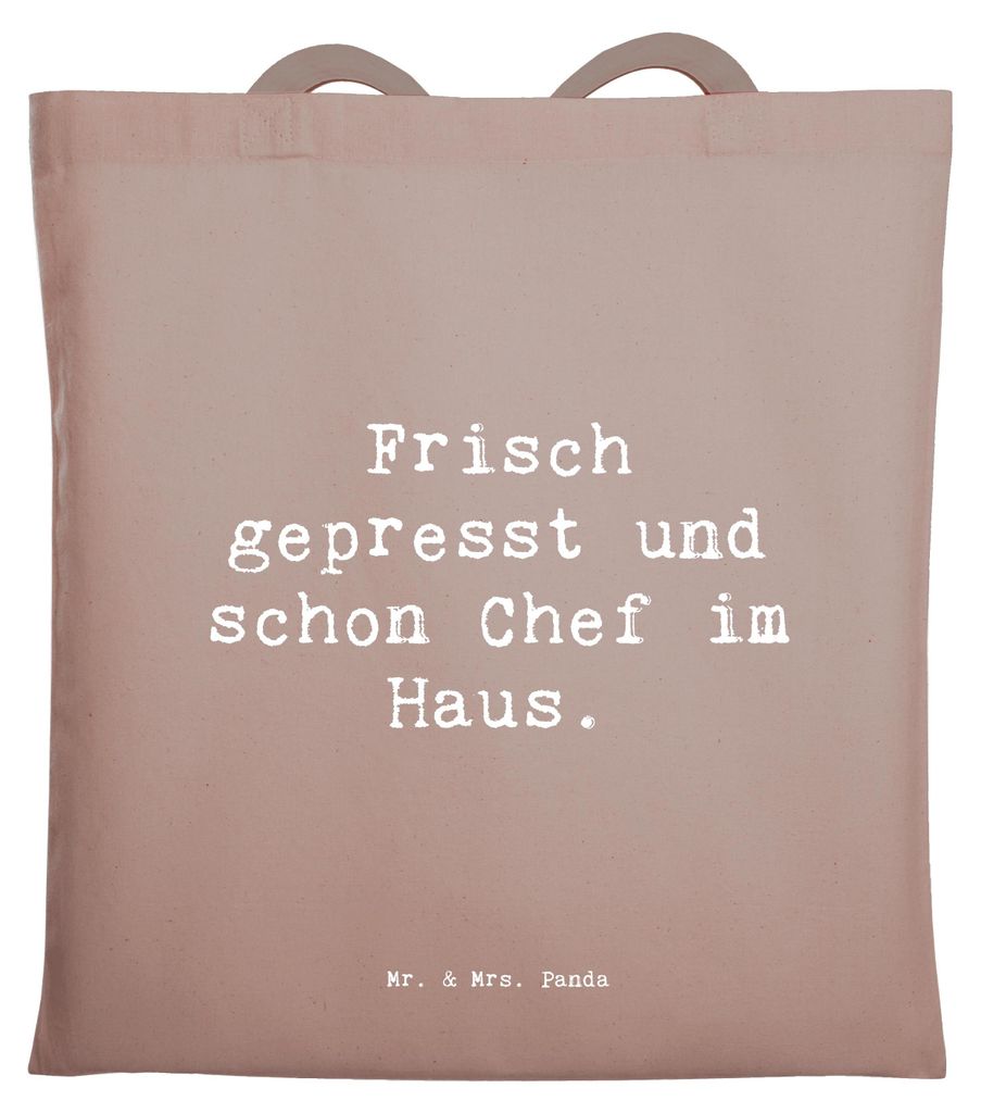 Mr. & Mrs. Panda canvas tasche Spruch Baby Chef - Braun Pastell - Geschenk, Freude, Familienmitglieder, Laptoptasche, Familienleben, Jutebeutel, Ne...