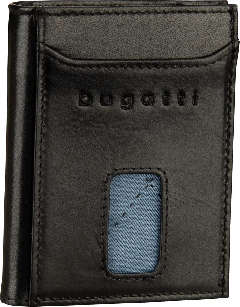 Mini Portefeuille Bugatti Secure Slim Zip Noir - Protection et Style - 16