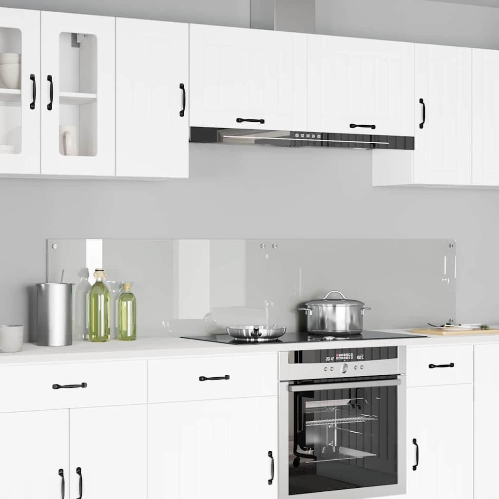 (Robust Möbel)Küchenrückwand 2 pcs Transparent 100x40cm Gehärtetes Glas DE544209 - Küchenersatzteile