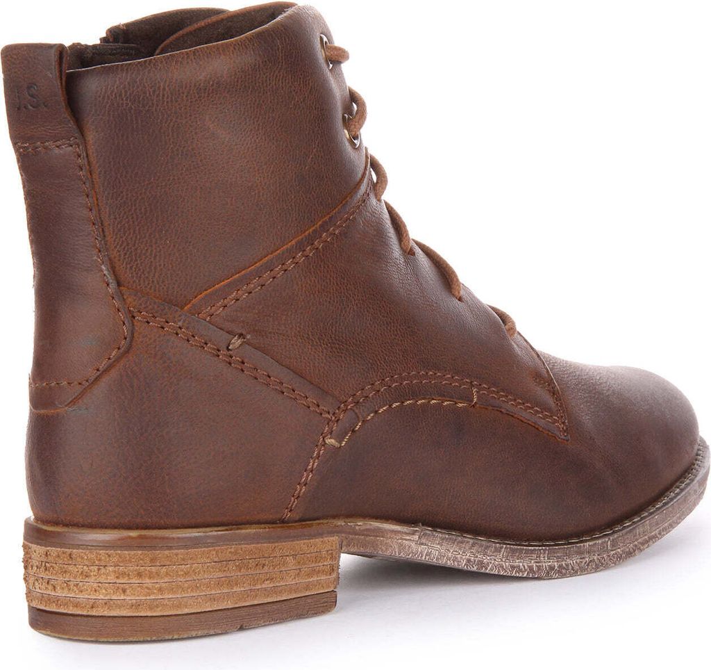 Josef Seibel Bottines Sienna 95 Beige - Cuir Nappa Doux Avec Laçage Pratique