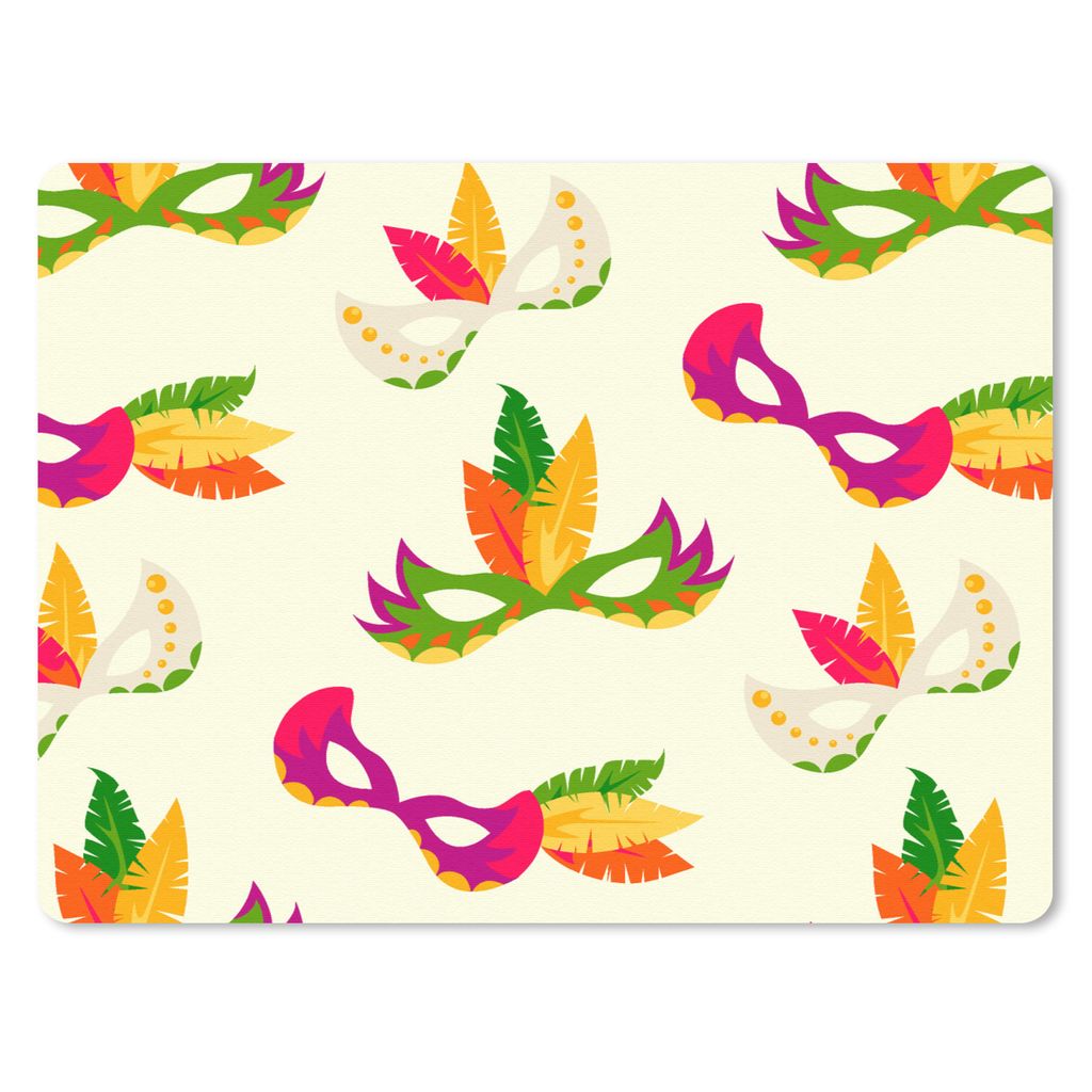 MuchoWow Mauspad Mousepad Karneval - Masken 40x30 cm - Mousepads - Maus Mat - Pad - Mausunterlage - Anti Rutsch