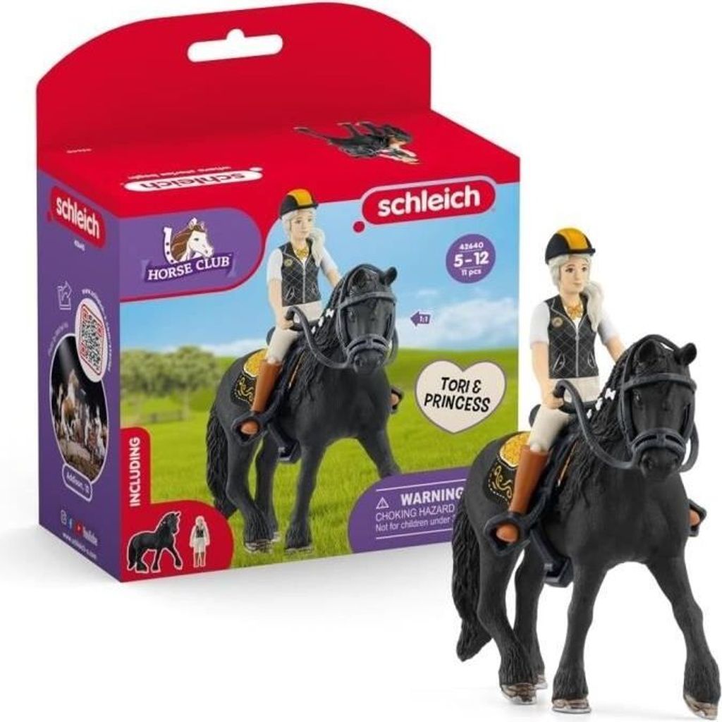 Figur Tori & Princess Spielfigur, HORSE CLUB, 11-teilig, Spielset, Schleich 42640