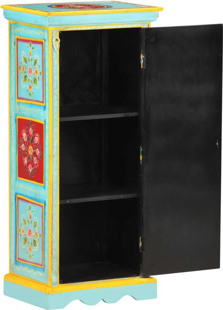 vidaXL Highboard Handbemalt 40x30x90 cm Mango Massivholz