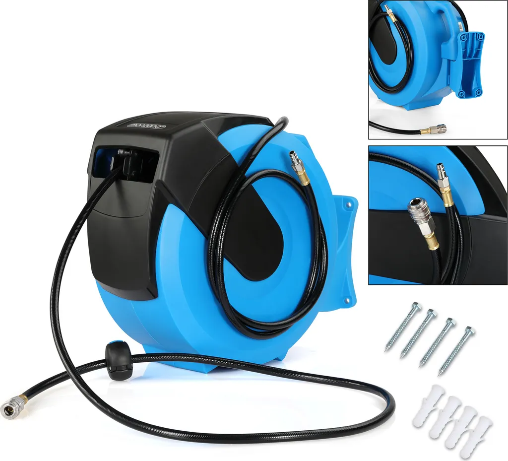 Organizza il Garage con Monzana Avvolgitubo Automatico 30m 1/4"
