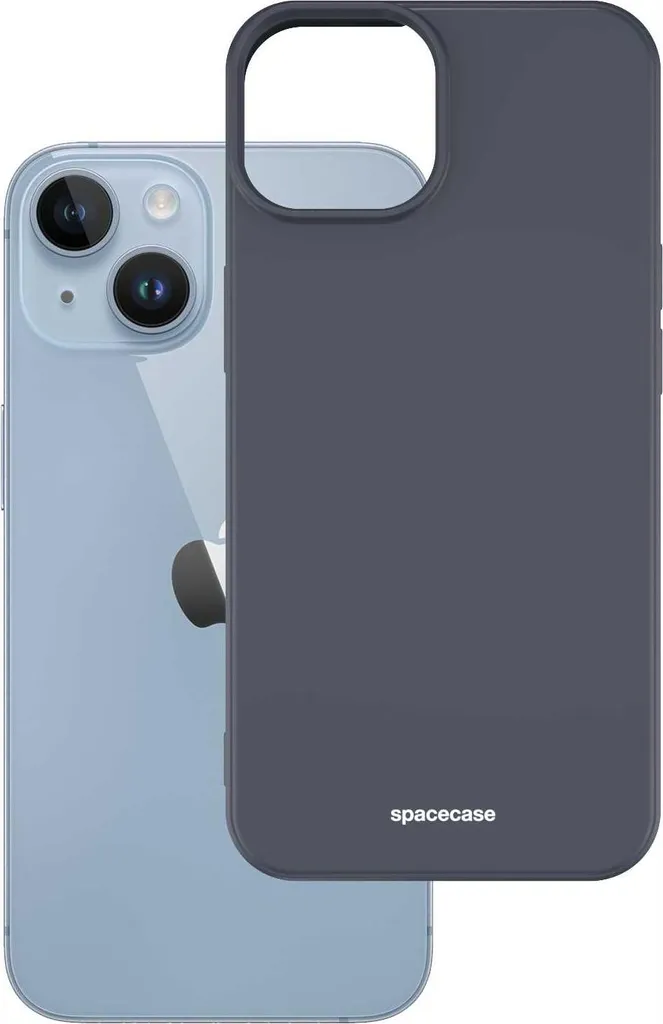 Coque iPhone 14 Noire SPACECASE - Silicone Premium et Finition Matte - 2