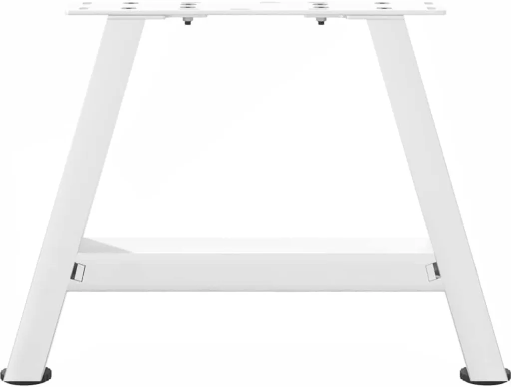 Offerta 2 Gambe Tavolino SYFAX™ Bianche 50x30 cm in Acciaio - 3