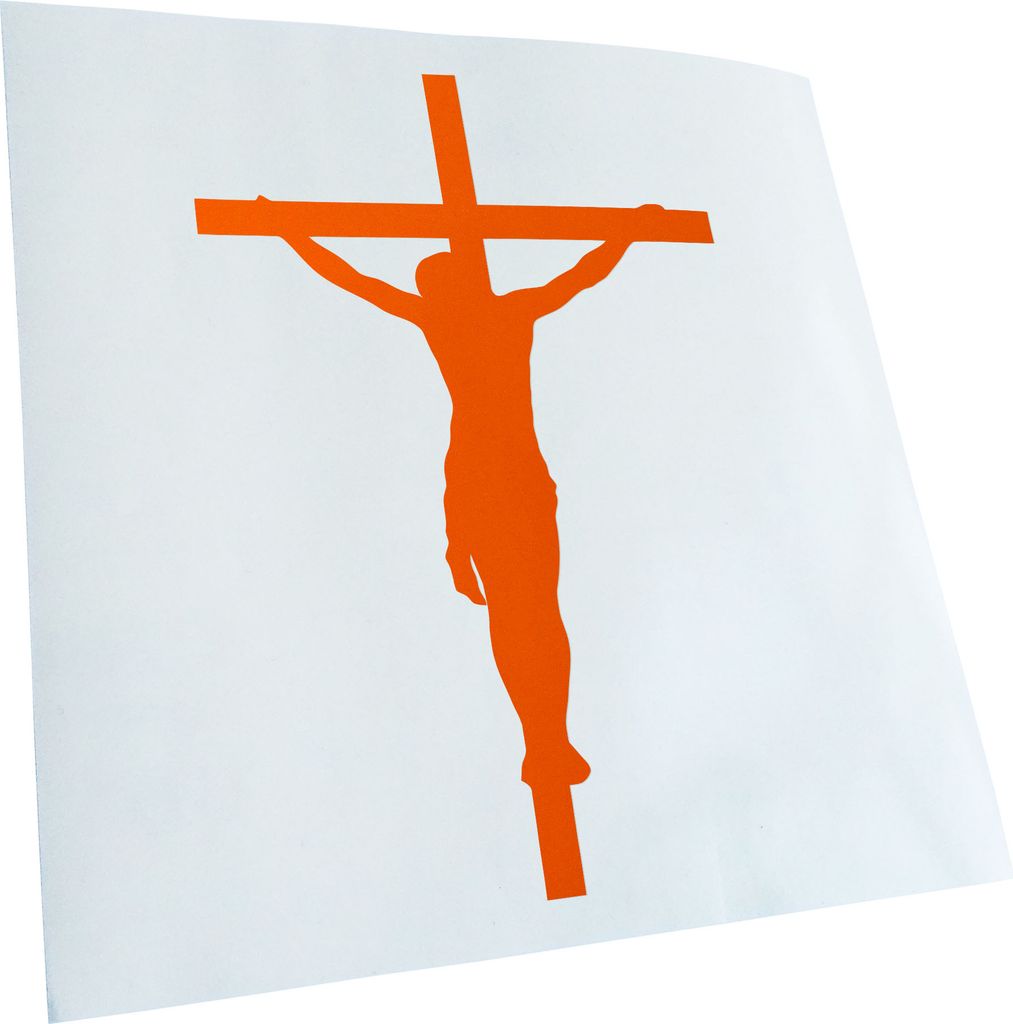 Kiwistar - Autoaufkleber - Jesus am Kreuz Heckscheibe - Aufkleber für Auto Kfz Fahrrad, LKW, Truck Mofa
