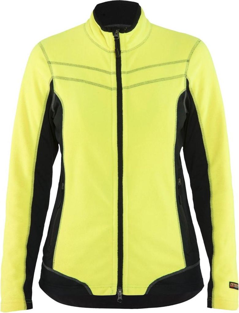 Blakläder Damen Microfleece Jacke 4924 1010 in div. Farben, Farbe:gelb/schwarz, Größe:L