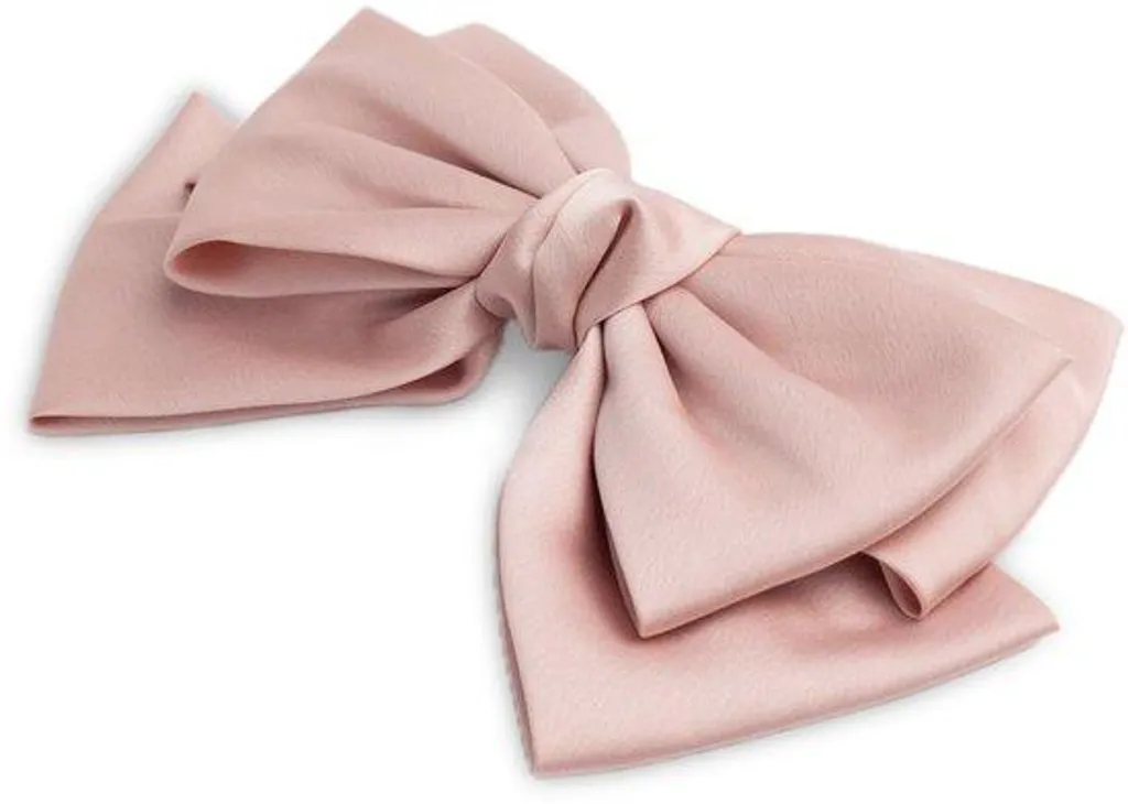 Pince à cheveux nœud satin rose accessoire coiffure mariage et soirée