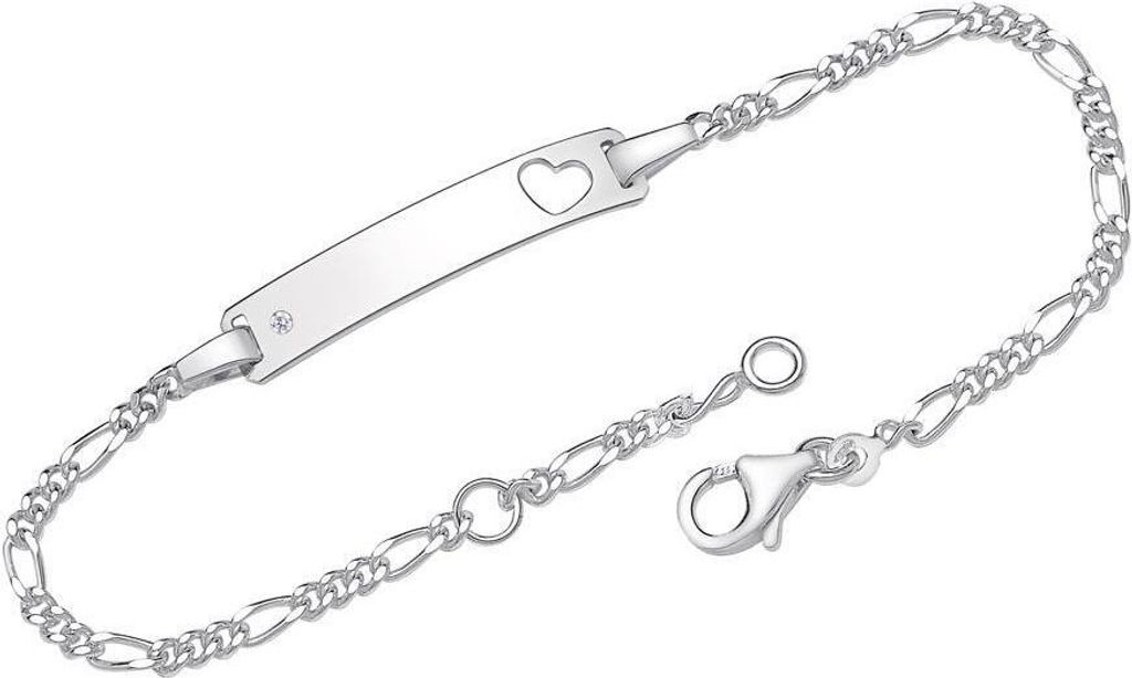 925er Silber Armband mit 1 Diamanten (ca. 0,01 ct.) (Länge: 19cm)