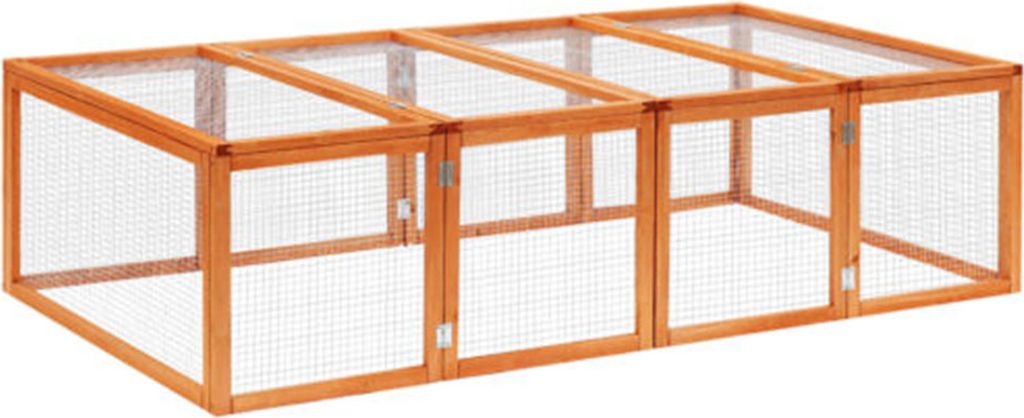 Kooi voor knaagdieren PAWHUT D51-090, buitenren, huisje Productafbeelding 