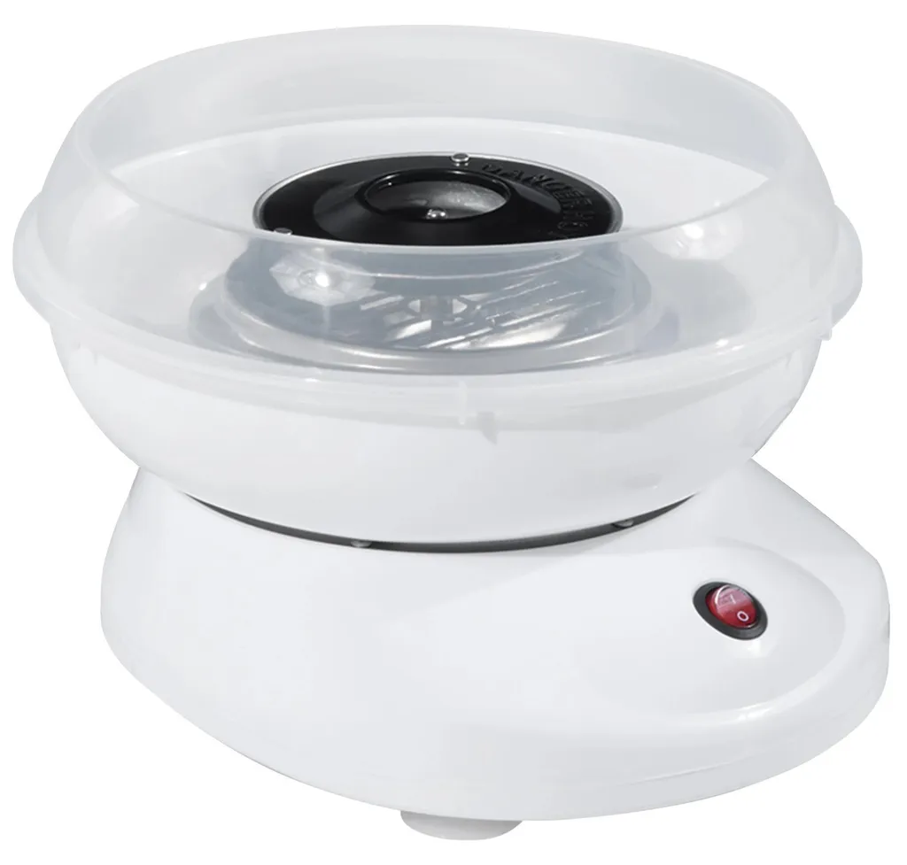 Machine à barbe à papa design inox 450W - Format compact coloris blanc