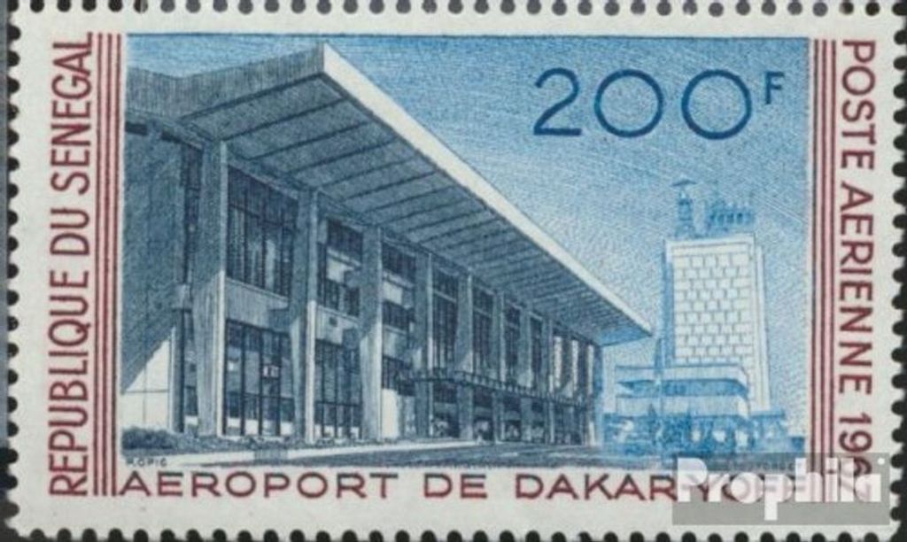 Briefmarken Senegal 1967 Mi 354 (kompl.Ausg.) postfrisch Flughafen Dakar Yoff