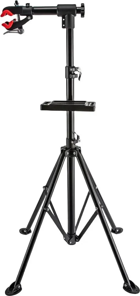 Pied d'atelier pour vélo professionnel hauteur 190 cm avec plateau