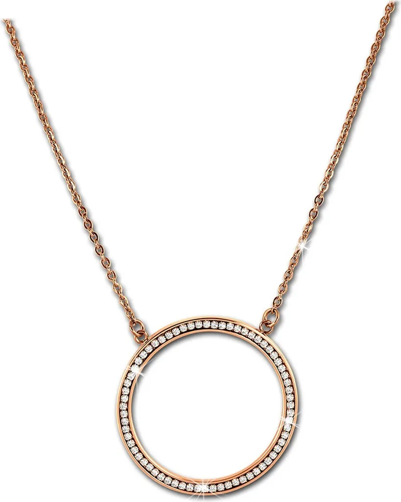 Collana Amello in acciaio inox 333 oro rosa 84cm Catena O gioielli rosa bianco D2ESK101E
