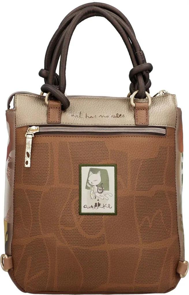 Sac à dos Anekke Muse Amphora avec broderies et détails multicolores bruns