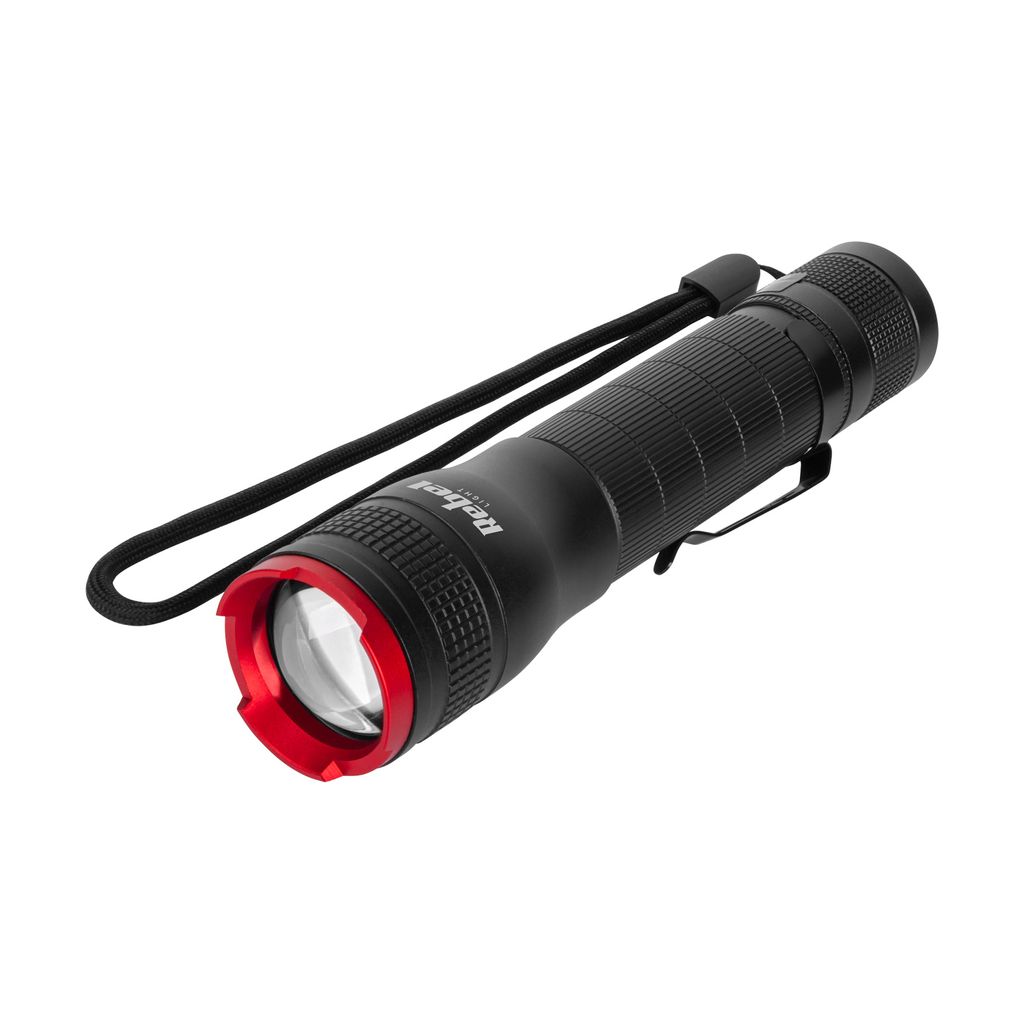 REBEL Taschenlampe, Aluminium, Zoom, 800lm, Schwarz