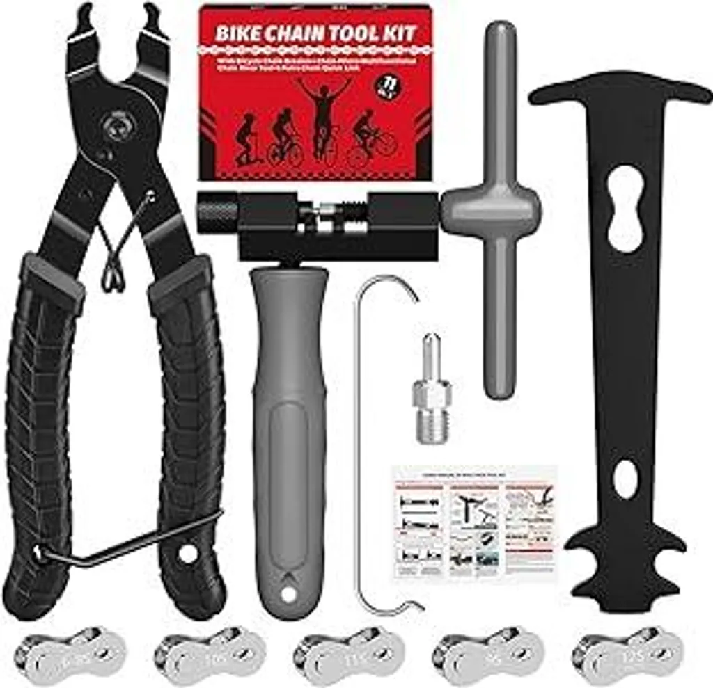 Kit Smagliacatena Bici Professionale 6-12V con Pinza e 5 Paia Falsamaglia