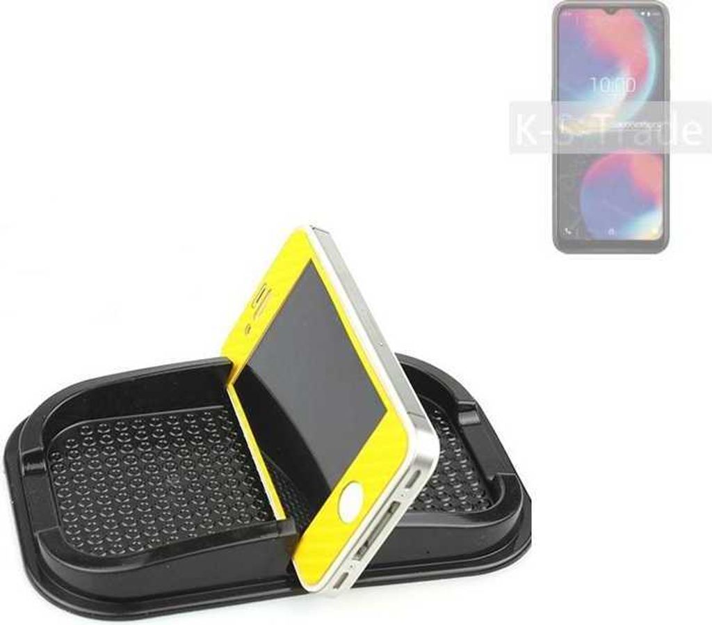 K-S-Trade Auto Anti Rutsch Matte Smartphone-Halter kompatibel mit Wiko View 4 Haft Pad Armaturenbrett Handy-Halterung Silikon