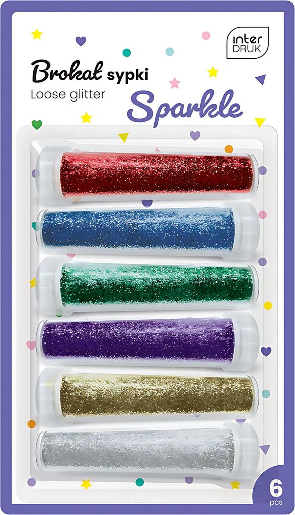 Interdruk Loser Glitter/Glitzer 6x7g Sparkle Produktbild 