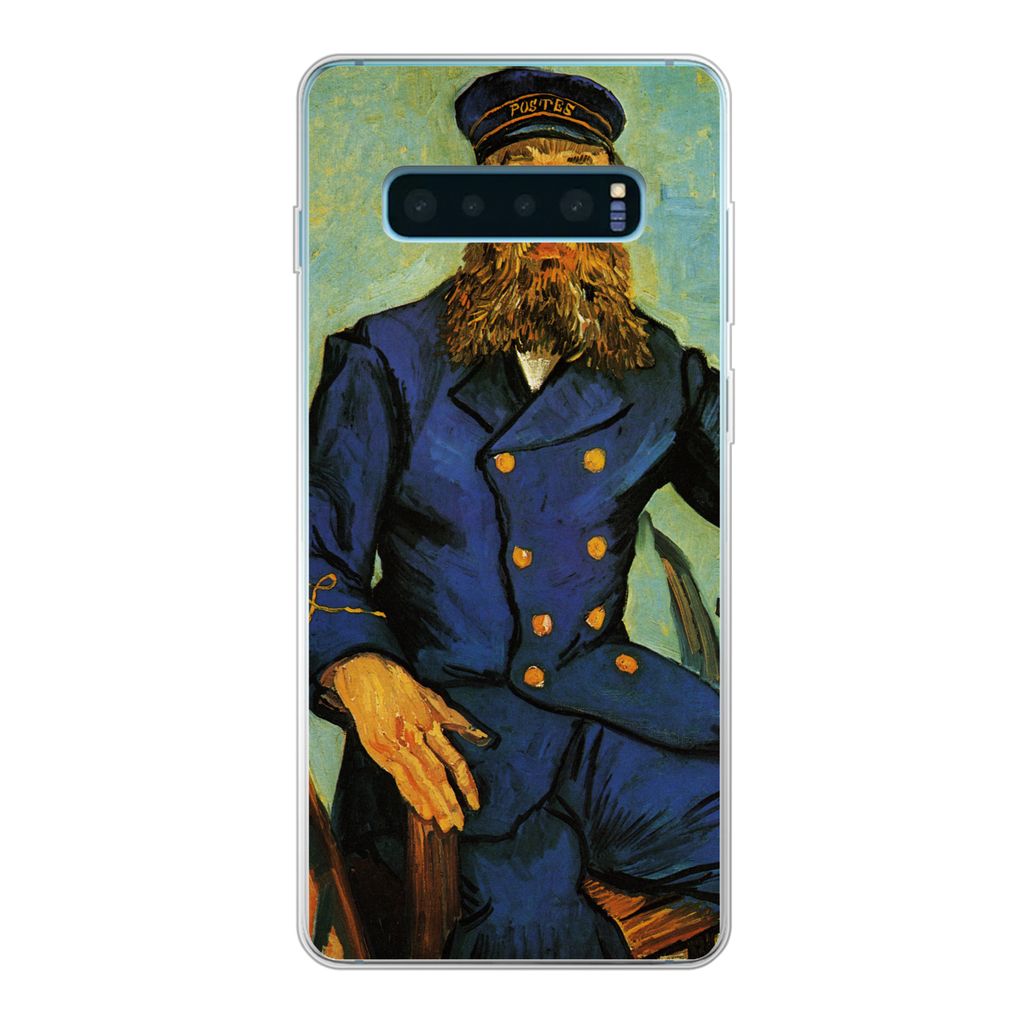 MuchoWow Handyhülle Schutzhülle Hülle für Samsung Galaxy S10 Plus Porträt von Joseph Roulin - Vincent van Gogh Silikon Softcase Handy Hülle...