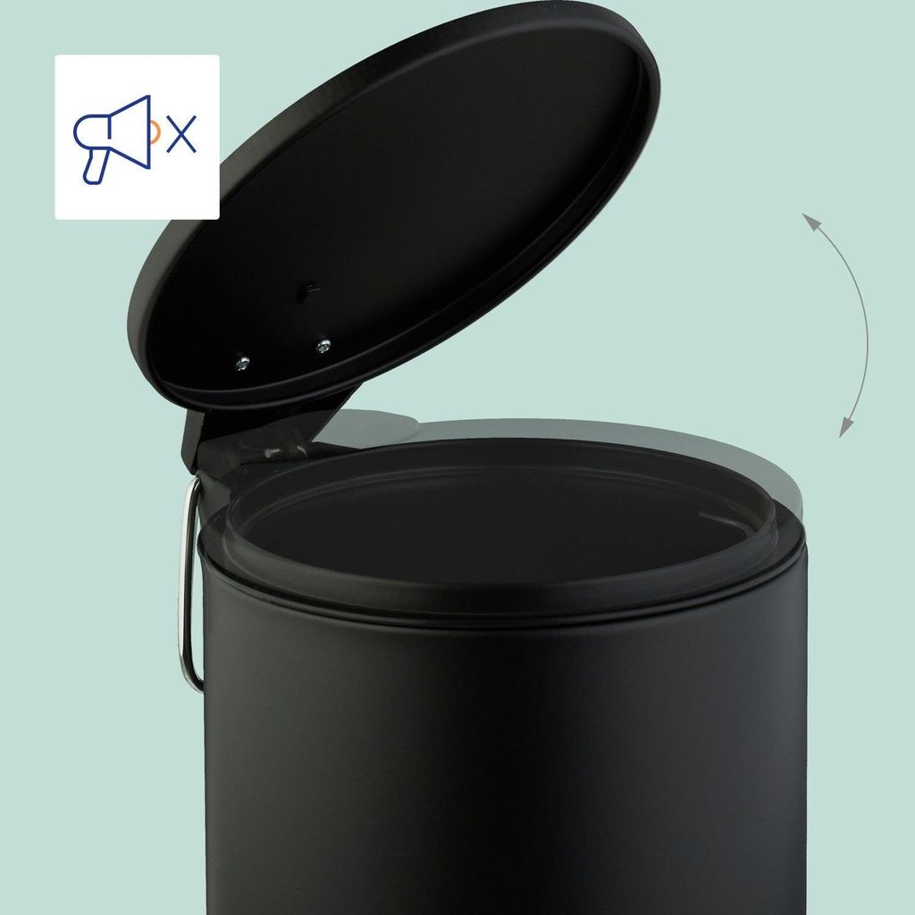 Badezimmer-Treteimer, 3 l - mit Soft-Close-Funktion und berührungsloser Bedienung