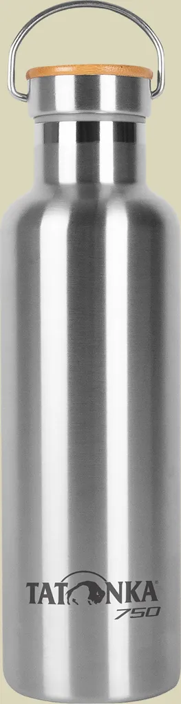 Borraccia Tatonka Hot & Cold Stuff 750ml Acciaio Inox Tappo Bambù