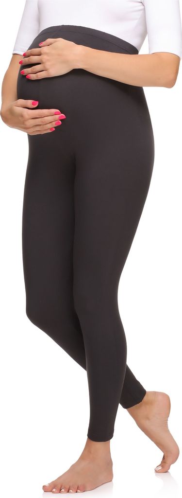 Merry Style Damen Lange Umstandsleggings aus Viskose MS10-297 (Graphite, S)