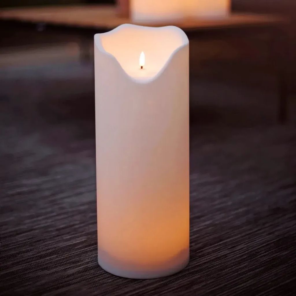 Świeca Led plastikowa FLAMME GRAND biała 40cm 500h IP44 Zdjęcie produktu 