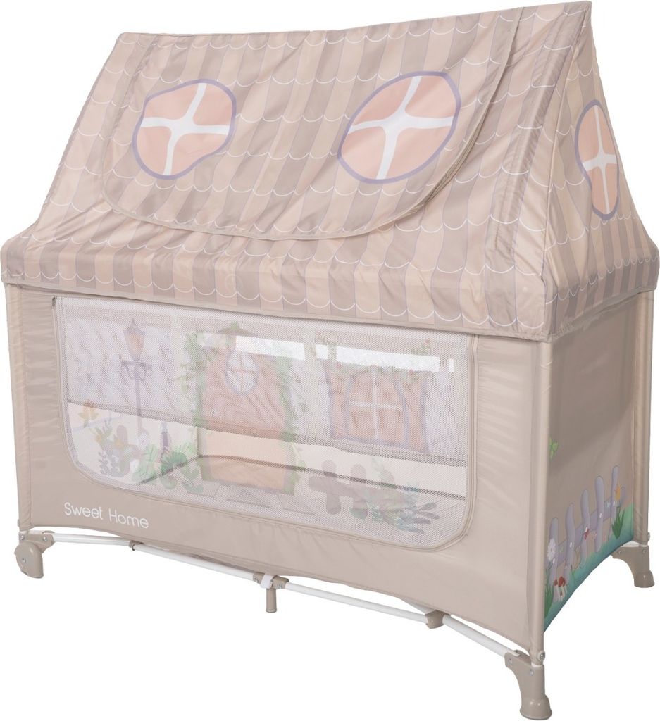 Lorelli Sweet Home Beige Reisebett mit Dach Produktbild 
