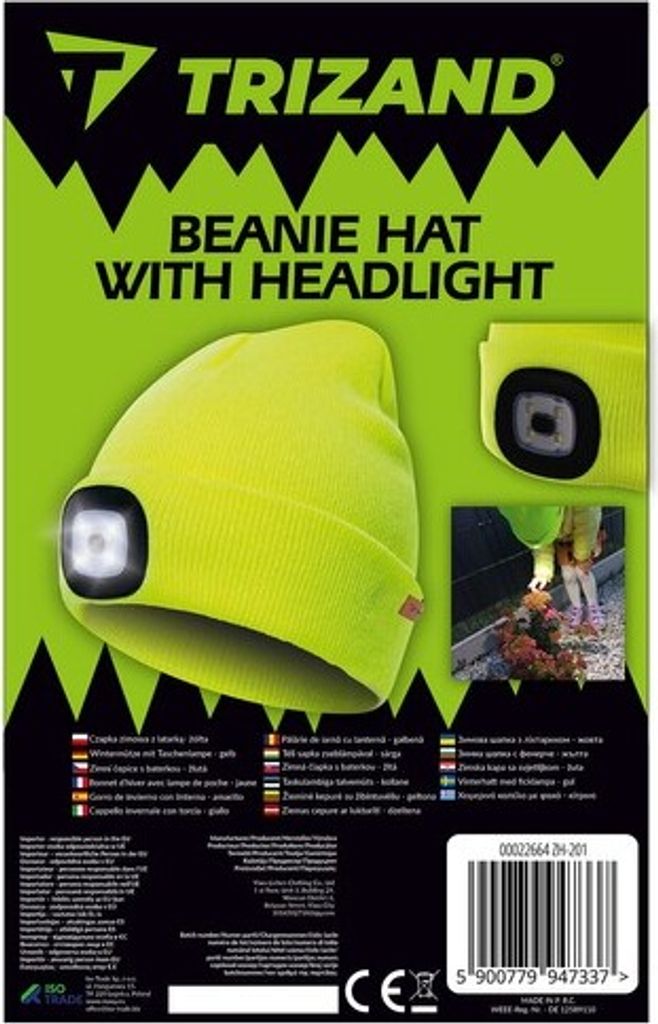Wintermütze mit Taschenlampe - gelb Trizand 22664 Produktbild 11
