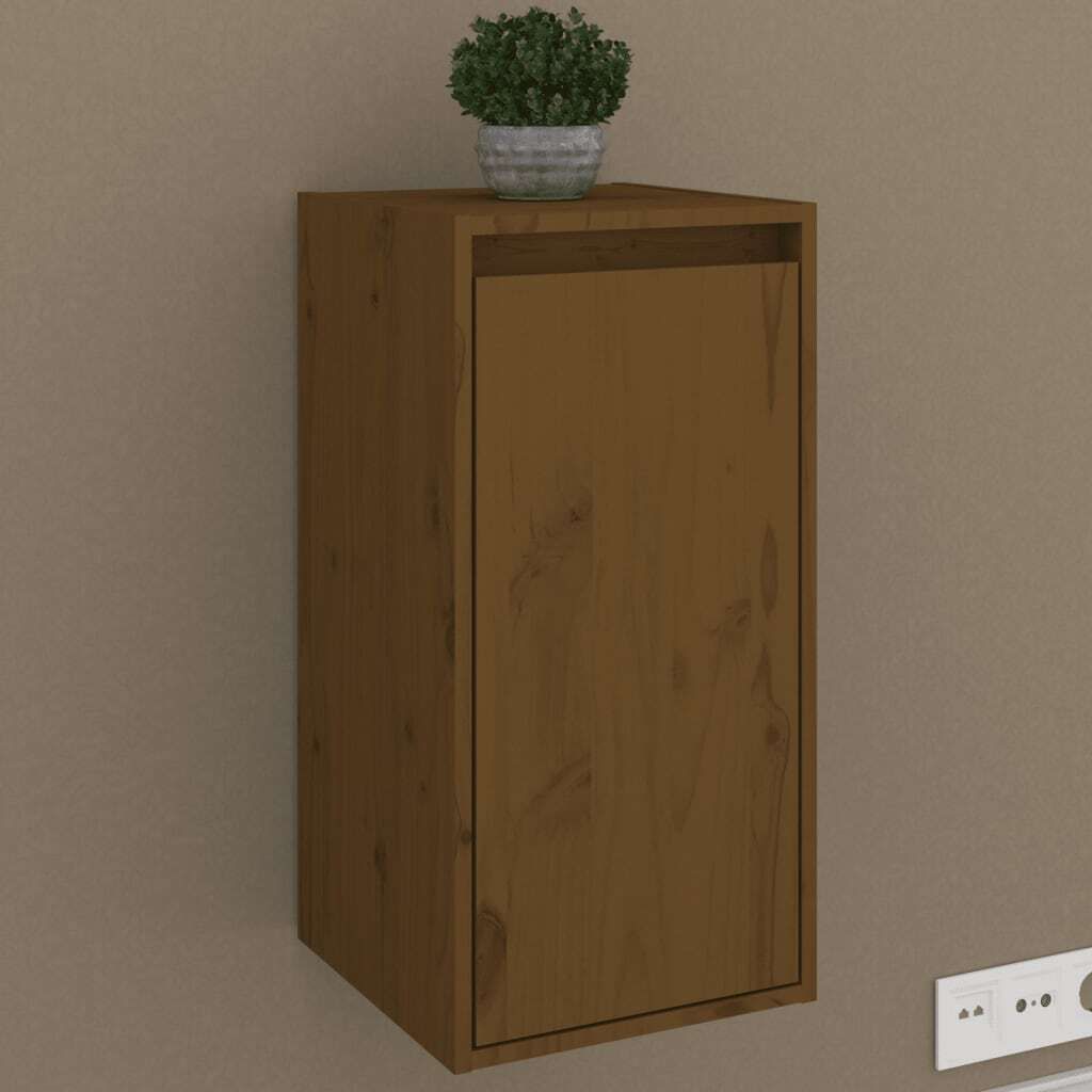 The Living Store Wandschrank Honigbraun 30x30x60 cm Massivholz Kiefer