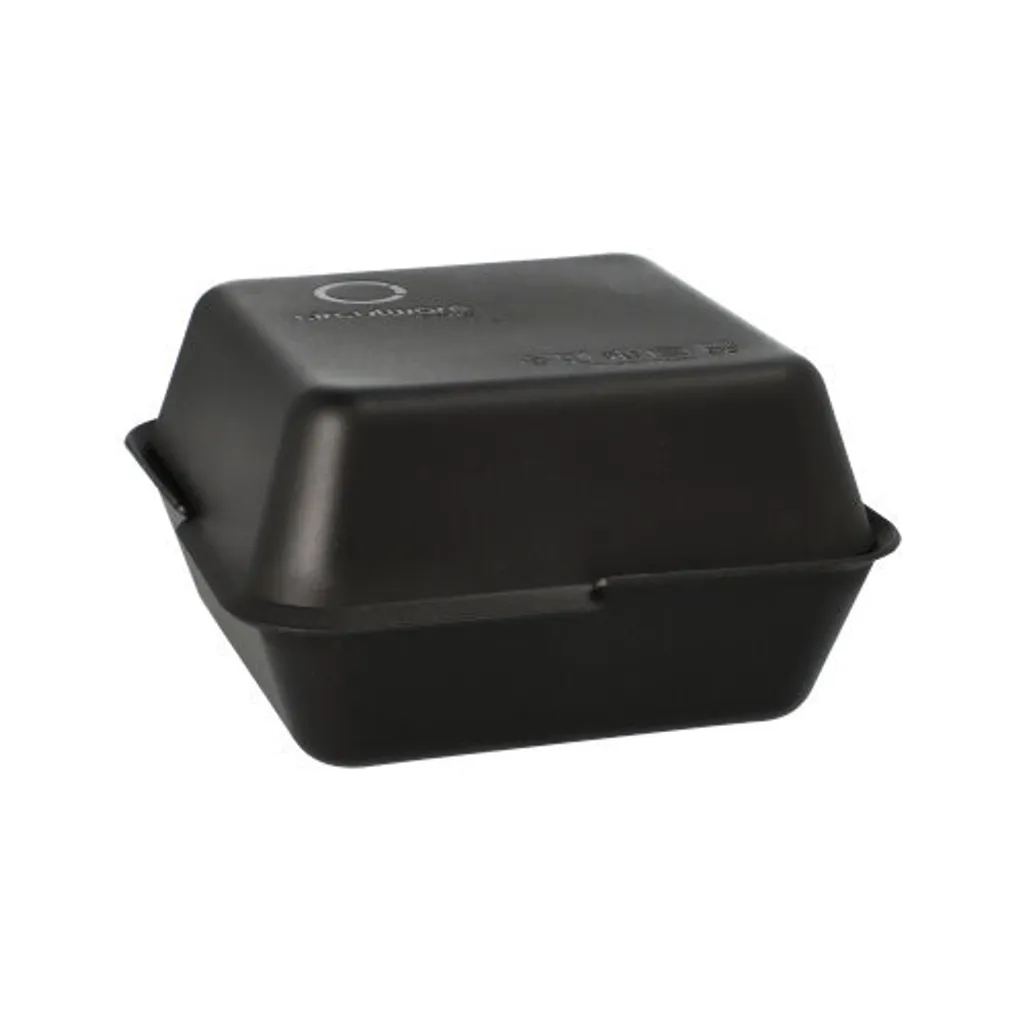 Boîte Alimentaire Noire Micro-ondable en PP 15x15 cm Pack de 36 Unités