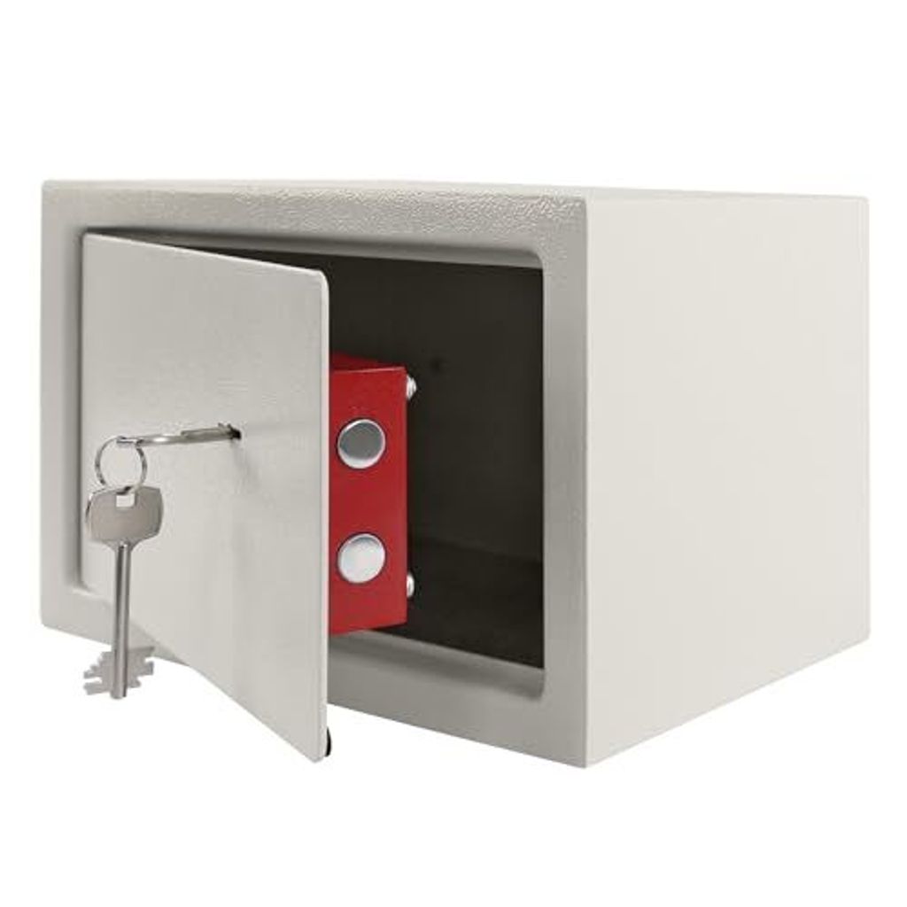 ACXIN Tresor Safe mit Schlüssel Wandtresor mit 2 x Schlüssel und Befestigungsschrauben Wandsafe aus Stahl mit Doppelbartschloss (31x20x20cm)