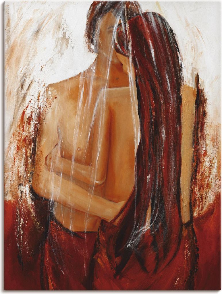 ARTland Leinwandbild Liebespaar in rot Größe: 30x40 cm