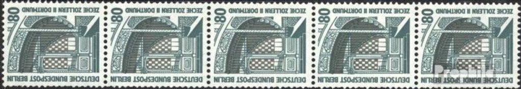 Briefmarken Berlin (West) 1987 Mi 796A R Fünferstreifen postfrisch Sehenswürdigkeiten