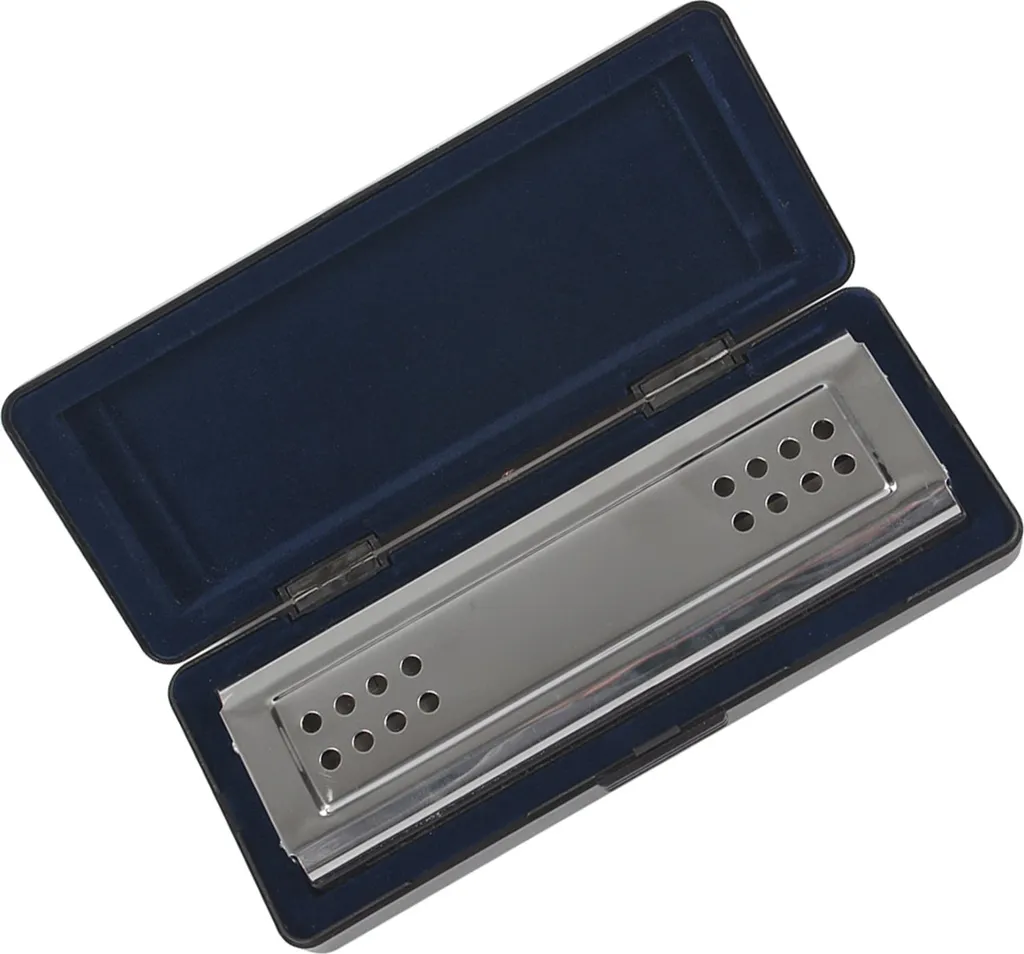 Harmonica trémolo double face Do Sol anti-perte d'air avec étui rigide